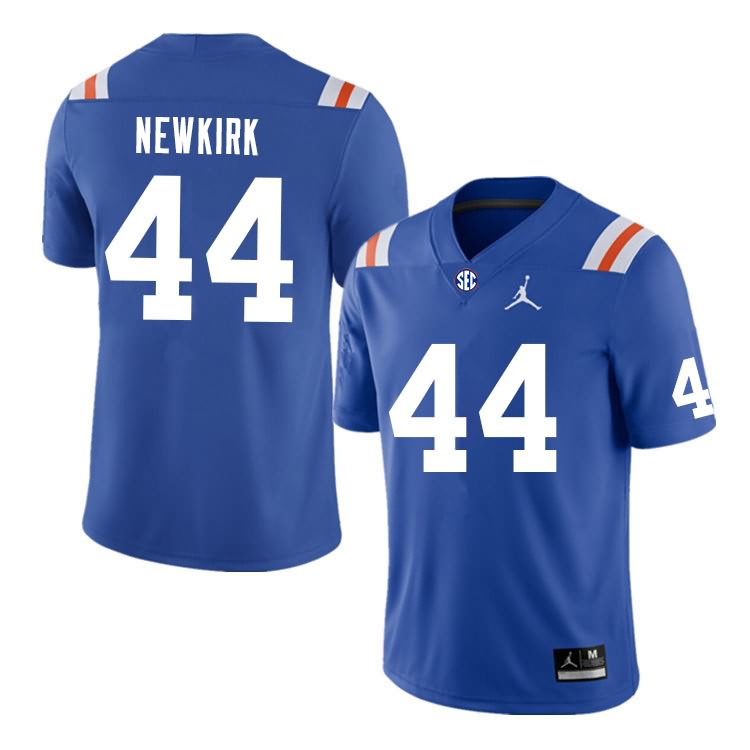 Men's NCAA Florida Gators Daquan Newkirk #44 Stitched Authentic Nike Blue Throwback College Football Jersey RBR1565VC